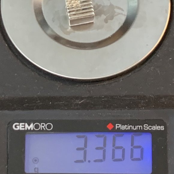 Solid Sterling Silver Stamped 925 American Flag Square Slide Charm - Picture 12 of 12